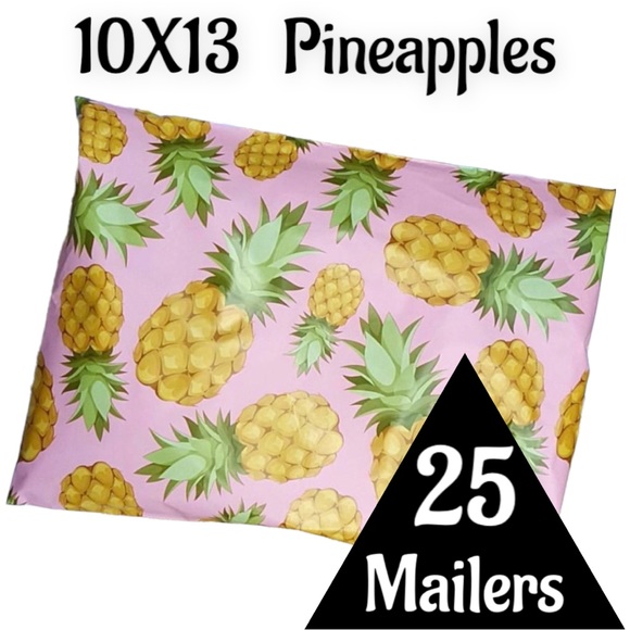 25 10X13 Poly Mailers Pineapple PRICE IS FIRM - Picture 4 of 13